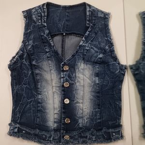 Azulle vest jean jacket